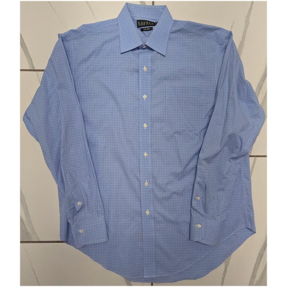 Lauren Ralph Lauren Blue Button Up Shirt Vintage Y2K Size 16 34/45